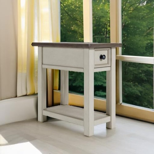 Bolanburg Farmhouse Chair Side End Table, Light Brown & Whitewash - Picture 5 of 12