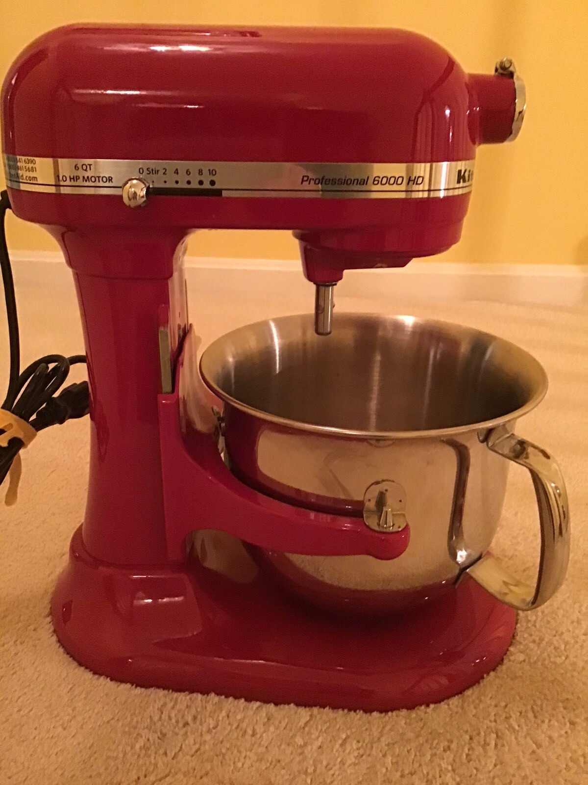 KITCHENAID PROFESSIONAL 6000 HD MIXER. 6 Quart bowl Model KSM6573CER2