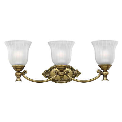 Elstead Francoise LED Wandleuchte G9 3-fach Brüniertes Messing IP44