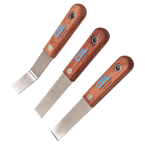 CRL 34KSET 3/4" Putty Knife Set - 3 pieces Light Green Glass - Picture 1 of 2