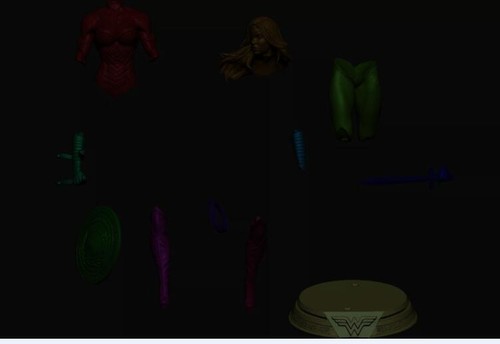 Anime Wonder Woman Unpainted GK Models 3D Printed Figures Unassembled Resin Kits - Picture 6 of 8