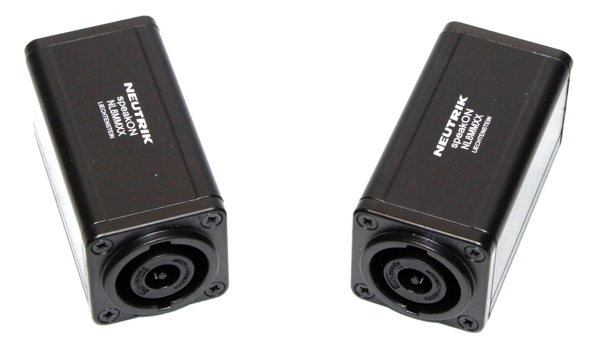 2) Two Genuine NEUTRIK NL8MMXX Female 8 Pin SpeakON Coupler