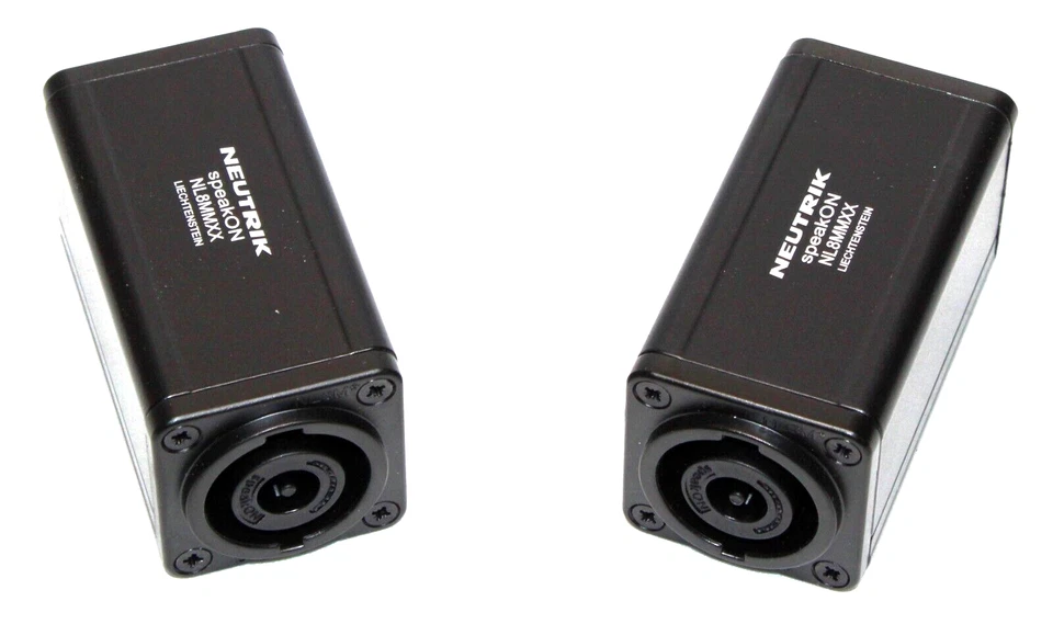 (2) Dois adaptadores de acoplador SpeakON genuínos NEUTRIK NL8MMXX fêmea 8 pinos - Imagem 4 de 4