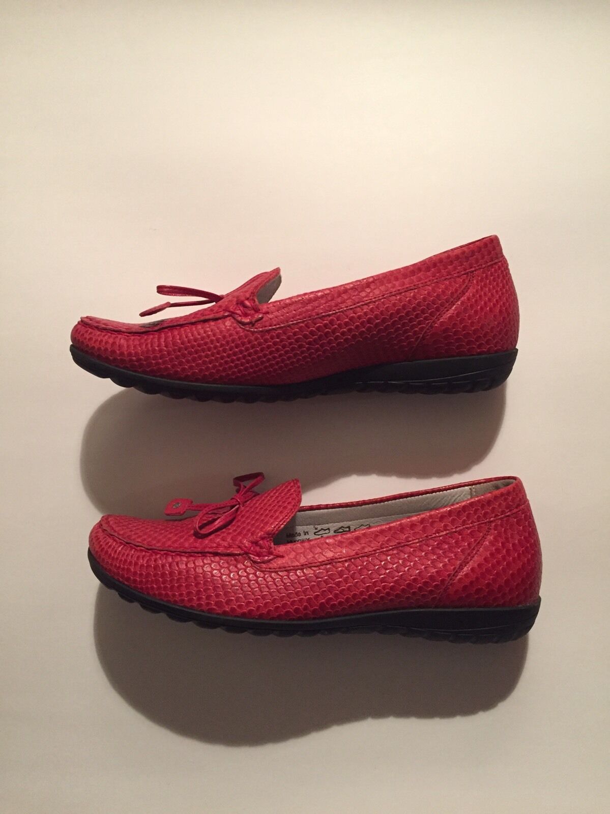 Waldlaufer Women's Hesima Moccasins Loafer - Size 8US - Red Snake Print ...