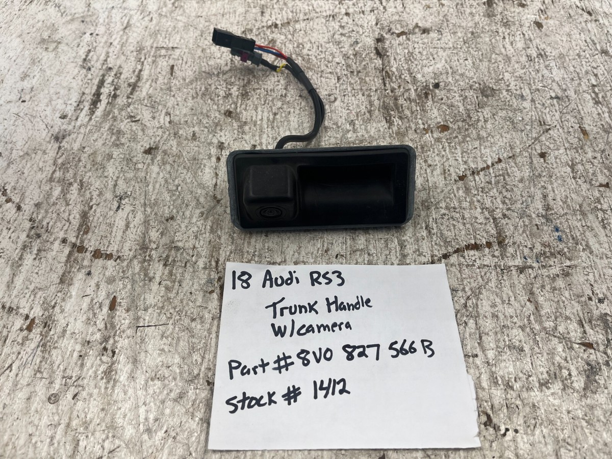 18 AUDI RS3 8V OEM REAR TRUNK LID RELEASE HANDLE W/ CAMERA