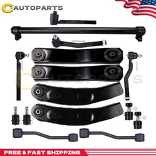 15 Front Upper Lower Control Arms Tie Rod Ends For 1999-2004 Jeep Grand Cherokee