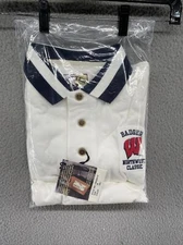 Wisconsin Badgers Cutter Buck Northwest Classic Budweiser Golf Polo Mens M NEW