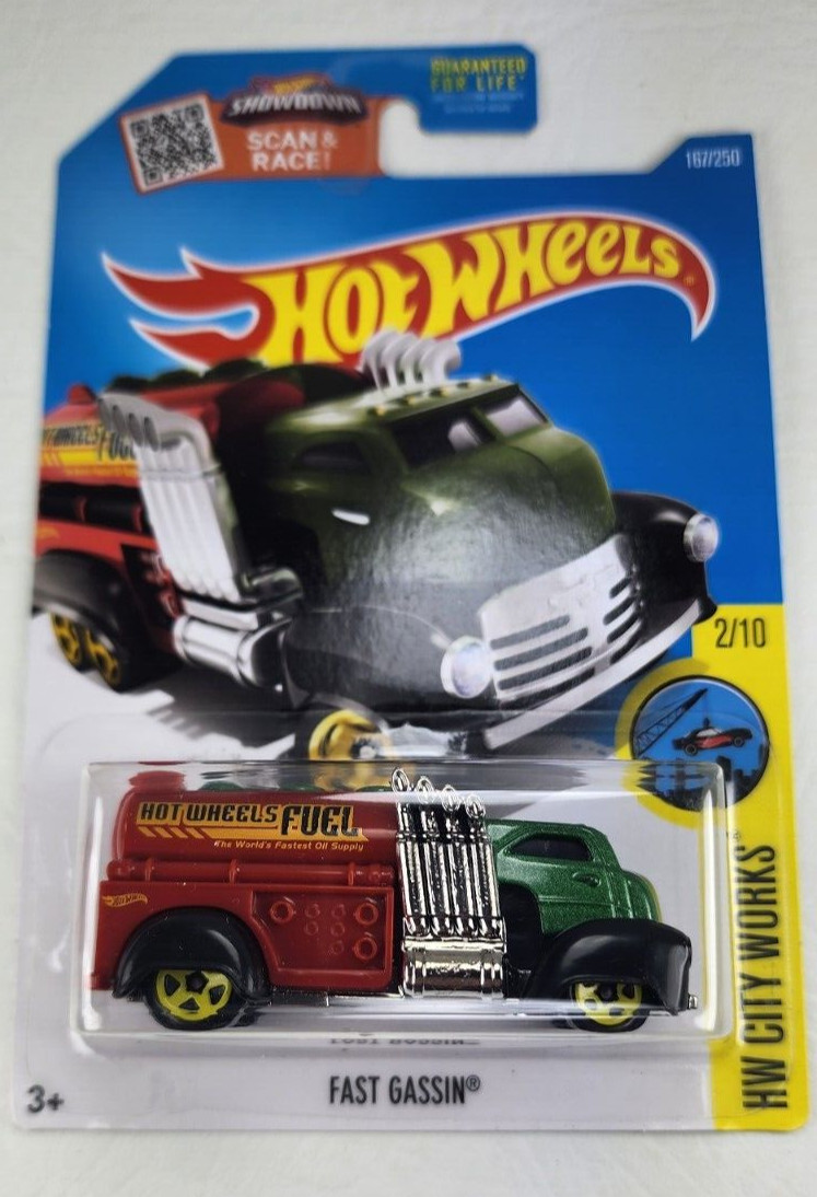 2016 Hot Wheels HW CITY WORKS * Fast Gassin' * 2/10  diecast 167/250 Green Cab