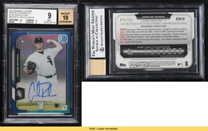 2015 Bowman Chrome Rookie Blue Refractor /150 Carlos Rodon BGS 9 MINT Auto RC
