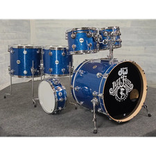Used DW Collectors VLT 333 Maple 6pc Drum Set Blue Glass - Very Good