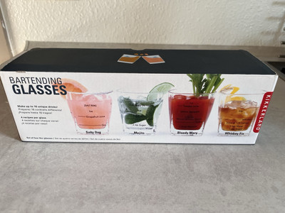 Kikkerland Bartending Glasses - NEU