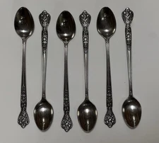 VTG MSI Japan Versailles Pattern Set of 6 Long Ice Teaspoons Stainless Flatware