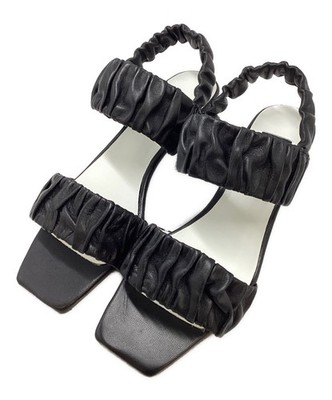 LANVIN sandals/ black and white/ size: 24 1/2