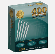 GOLD SEAL 400 Count Clear Heavyweight Poly Sheet Protectors, 8.5" x 11", Extr...