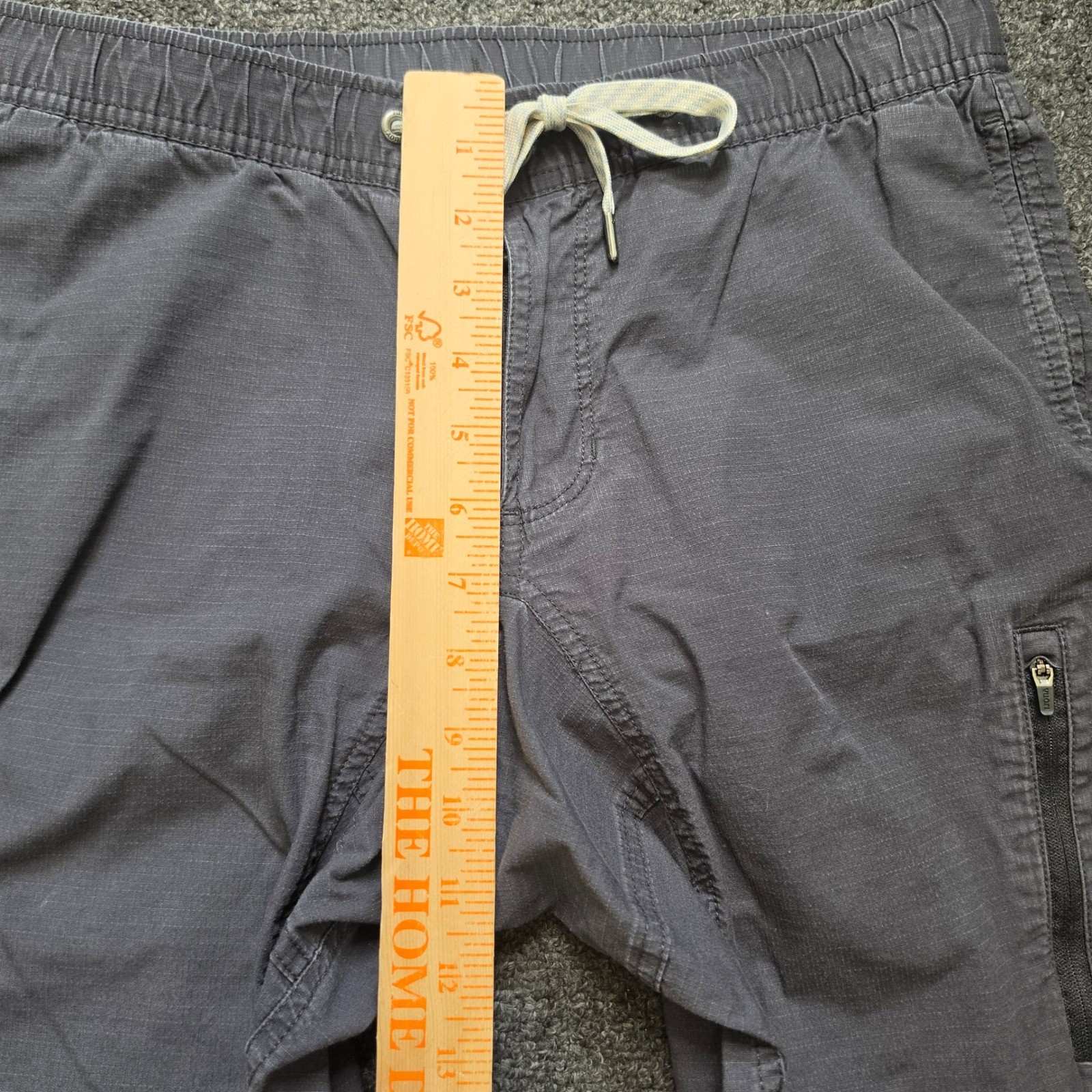 Vuori Ripstop Climber Pants Charcoal Gray Mens Medium V412 Drawstring Elastic image 3