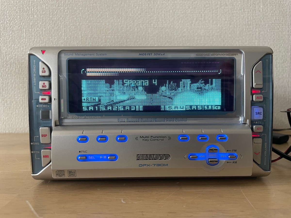 KENWOOD DPX-730M 2DIN Car Audio CD MD AUX Player With Bluetooth