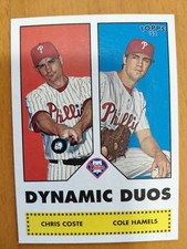 2006 Topps Heritage '52 Dynamic Duos Cole Hamels Chris Coste #DD8