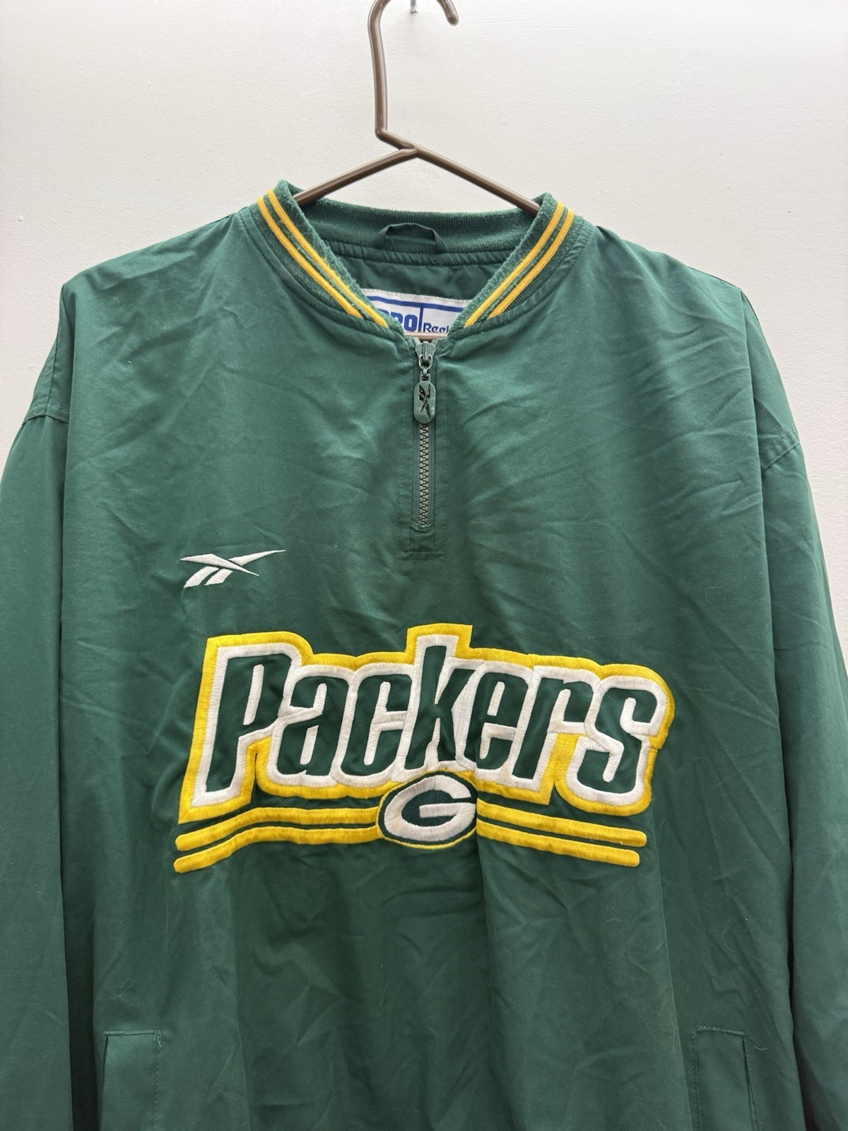 Vintage Green Bay Packers Reebok Pullover Windbreaker Jacket Size L 90s Retro thumbnail 4