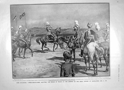 Old Antique Print 1906 Lord Kitchener Rawalpindi Bikanir Camel Corps War 20th