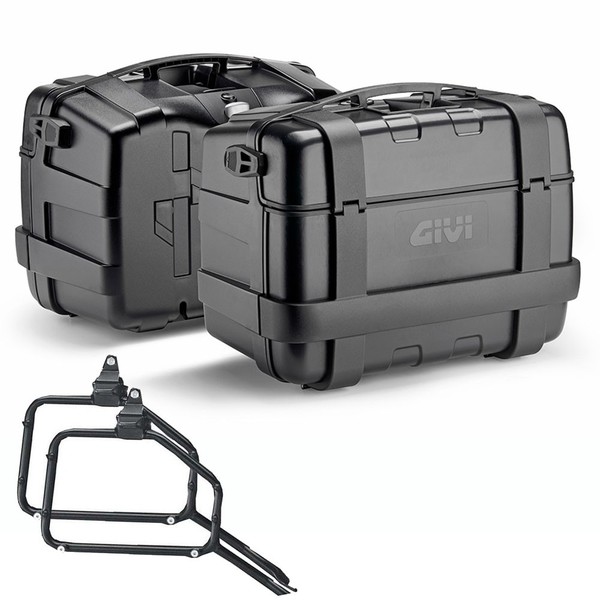 Givi TRK46BB Seitentaschen Schwarz 46LT Rahmen Suzuki DL 1000 V-STROM 2004-2005-image