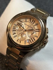 Michael Kors Rose Gold Chronograph Bracelet Women’s Watch MK5652 New Bat