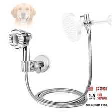 Pet Shower Attachment with 8.2ft Hose Silicone Brush - Three Modes Dog Bathing