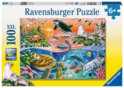 Puzzle Ravensburger Bunter Ozean 100 Teile XXL 100 Teile Puzzleformat: 36 x 4...