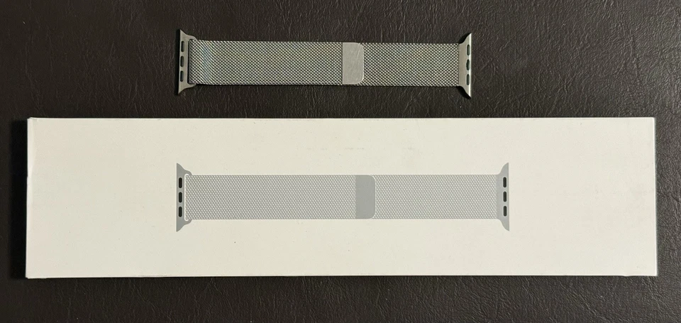 Apple MJ5G2ZM/A 38 毫米链式手链 - 银色 & MTU22AM/A 40 毫米米兰尼斯环 — 第 3/4 张图片