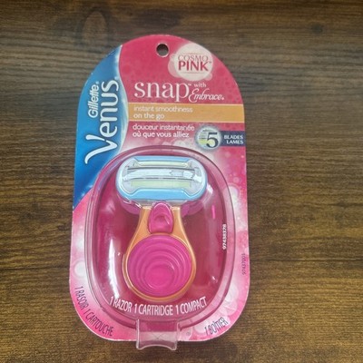 2 Gillette Venus Snap With Embrace Cosmo Pink 5 Blades Razor Cartridge Compact