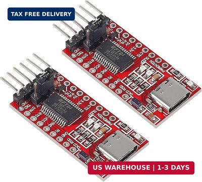 2Pcs FT232RL FTDI USB 3.3V 5.5V to TTL Serial Adapter Module for Arduino FT232 P