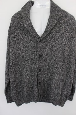 DANIEL HECHTER PARIS MEN'S CHARCOAL SHAWL COLLAR CARDIGAN SWEATER SZ: 5XL 5X NWT