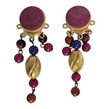 Vintage Oversized Large Earrings Clips For Wo...