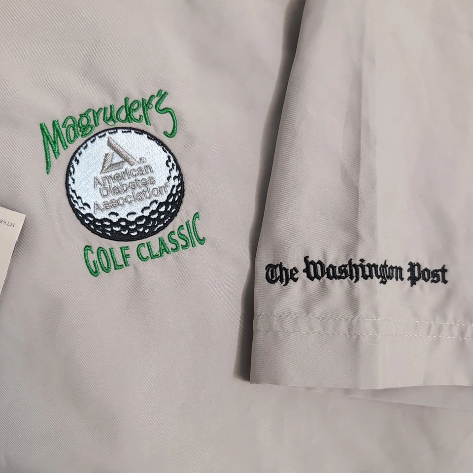 NUEVO Cortavientos de Golf Cutter & Buck Manga Corta Cuello en V Magruder's Golf Clásico Foto 2 de 4