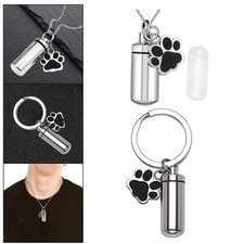 Pet Urn Cremation Memorial Urns Burial Cremation Urn Jar with A Paw Pendant Dog