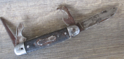 RARE Vintage Thornton ''Camp Buddy'' Boy Scout MADE IN USA POCKET KNIFE #C