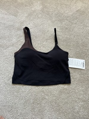 2-35 NWT Size 8 Lululemon Align Thin Strap Tank Yoga Day Blk/Espr