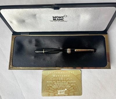 Montblanc Meisterstuck 144 Fountain 4810 14K 585 Gold Medium NIB display case