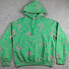 Billionaire Boys Club Cortex Hoodie Mens Large Island Green AOP Oversized