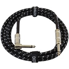 GLS Audio Instrument Cable - Amp Cord for Bass  Electric 10ft, Black/Grey