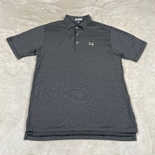 Peter Millar Polo Mens M Wake Forest Demon Deacons Gray Black Short