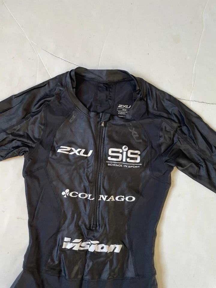 2XU Colnago Pro Team Triathlon Suit Skin Suit Women's Small Black Short Sleeve - Image 3 of 4