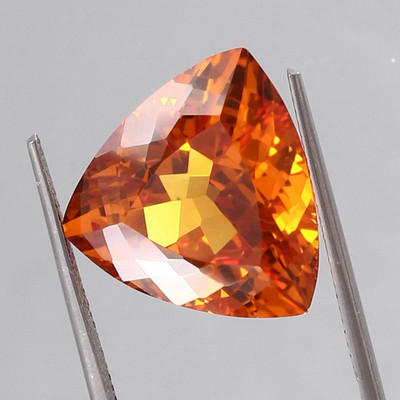6 Ct Orange Ceylon Padparadscha Trillion Cut Loose Certified  Gemstone Precious