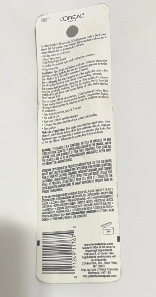 COMPRA 1, OBTÉN 1 CON 20% DE DESCUENTO (añade 2 al carrito) L'Oreal Lineur Delineador de ojos punta de fieltro intenso Foto 2 de 2