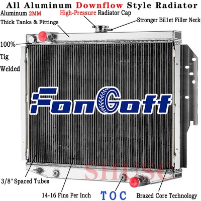 3-Row Radiator For 1976-89 Chrysler LeBaron/Dodge Aspen Plymouth Gran Fury 5.9L