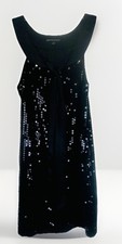 New NWT Vintage $159 Clearance DEMOCRACY Black Sequin Cocktail Dress Tie 8