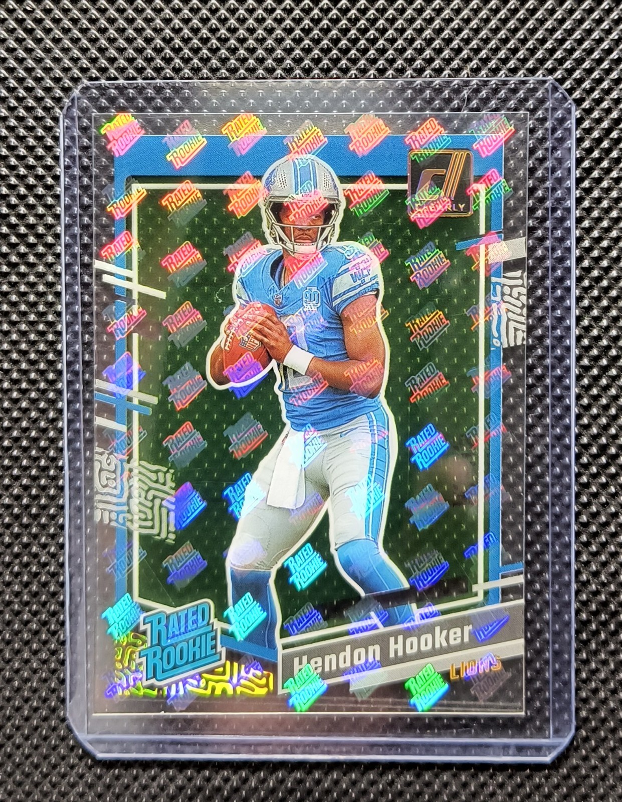 2023 Panini Clearly Donruss Rated Rookie Holo RR Logo Hendon Hooker #61 RC