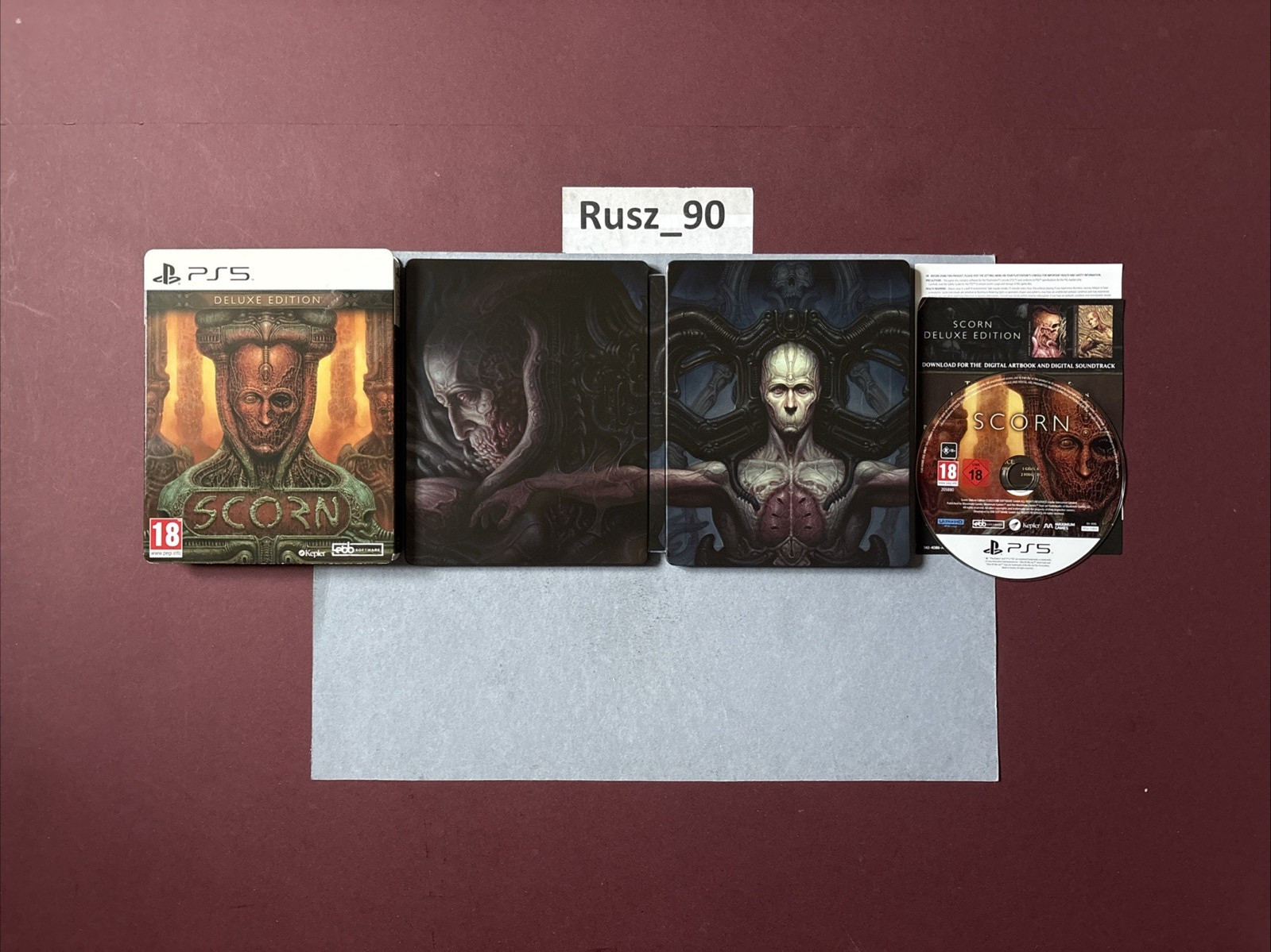 Scorn PS5 Deluxe Edition Steelbook PEGI 18 UK PAL RARE IN EXC COND NO DLC CIB