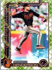 2025 Topps Holiday - Gunnar Henderson #H18 Holiday Green Plaid