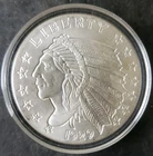 Golden State Mint 2oz Silver Incuse Indian Round in a Capsule