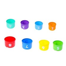 Parrot Training Cups Set 8Pcs Colorful Plastic Bird Toys for Cage